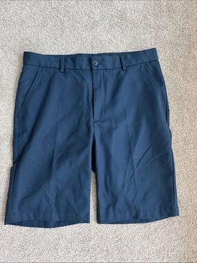 Greg Norman Collection Navy Flat Front Performance Shorts